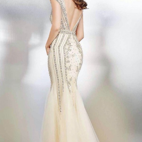 New with tags Jovani style #36879 in champagne - Picture 2 of 3